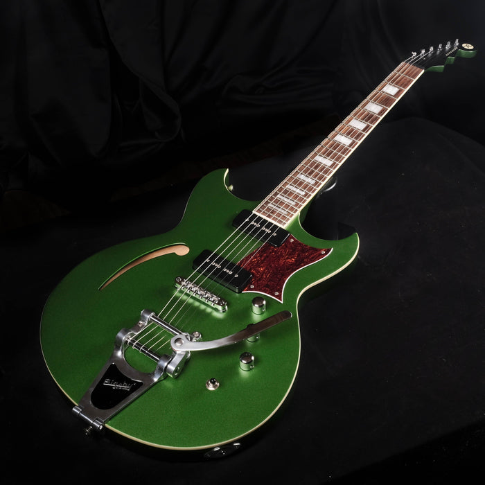 Used Reverend Tricky Gomez 290 Green Metallic Electric Guitar With Bigsby OHSC