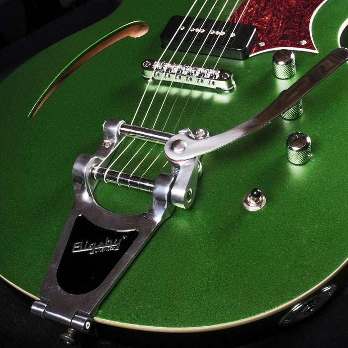 Used Reverend Tricky Gomez 290 Green Metallic Electric Guitar With Bigsby OHSC