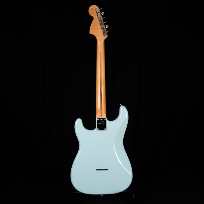 Used 2002 Fender Tom Delonge Hardtail Stratocaster Daphne Blue Electric Guitar