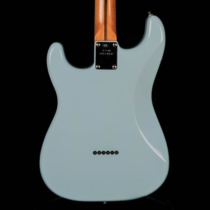 Used 2002 Fender Tom Delonge Hardtail Stratocaster Daphne Blue Electric Guitar