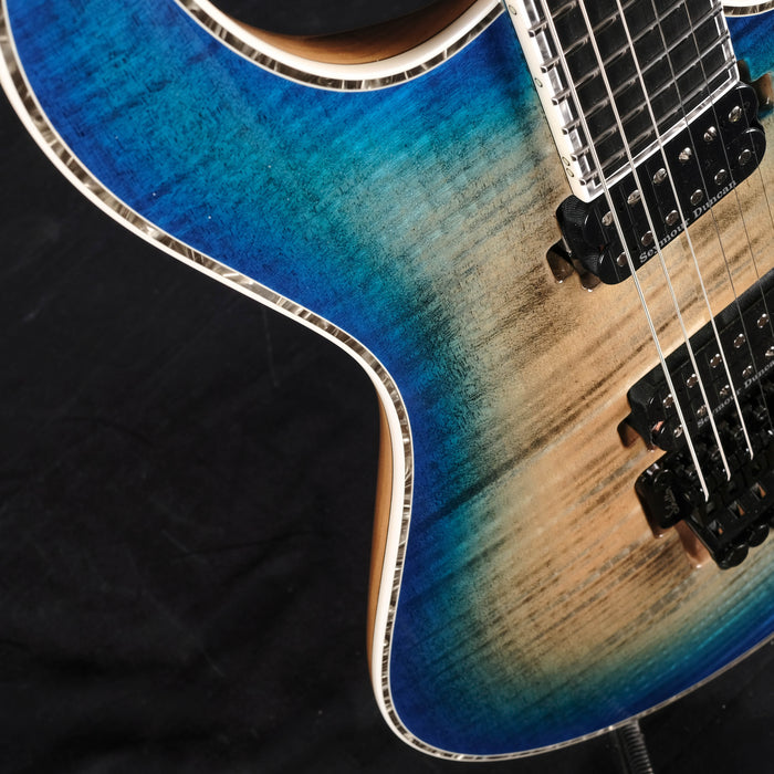 Mayones Regius Pro 6 Jeans Black 3 Tone Blue Burst Electric Guitar
