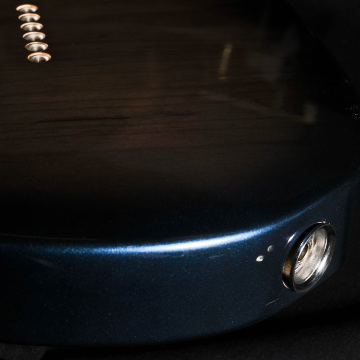 Used Fender Crafted in Japan HSS Maple Neck Tele Thinline - Blue Burst With Bag