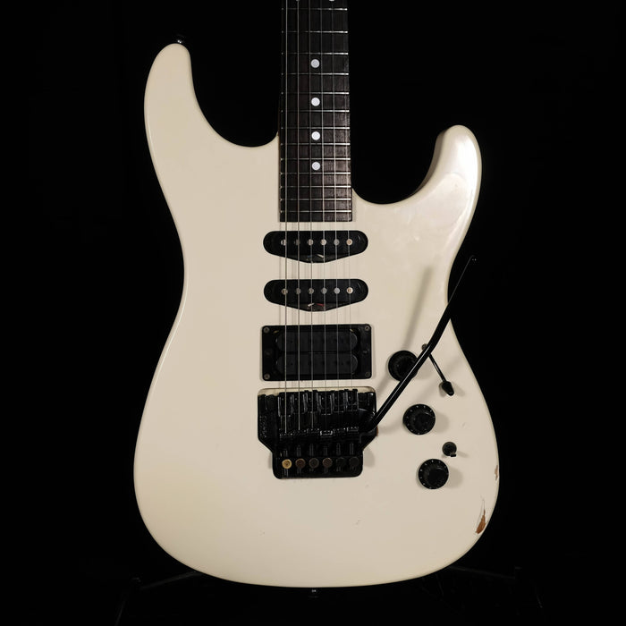 Used '89 Fender USA HM Strat HSS White Kahler Floyd Rose Type Tremolo W/ Case