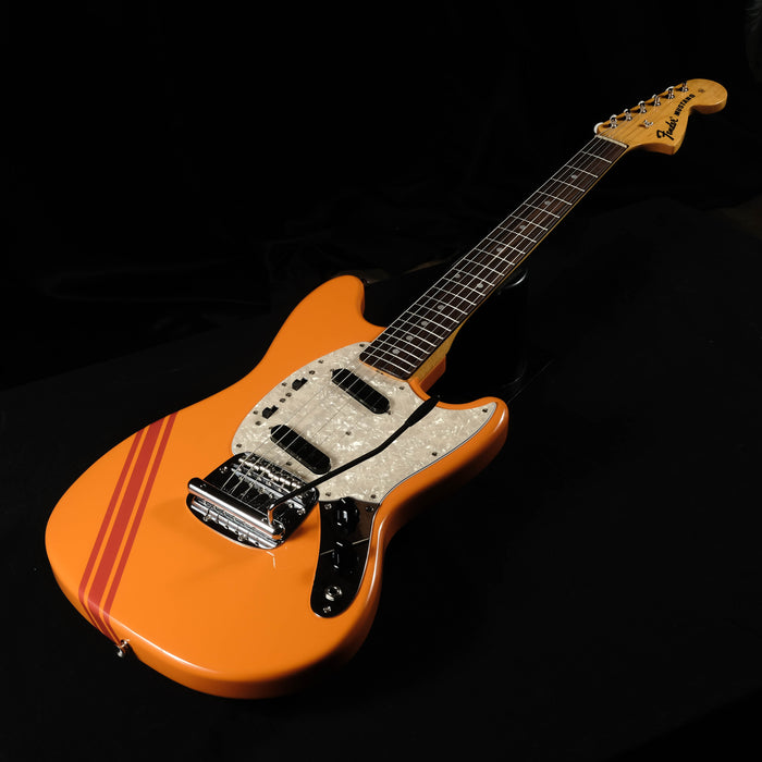 Used '94 Fender Japan Mustang Competition Stripe Orange Guitar With Bag MIJ