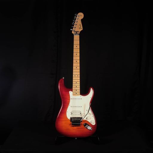 Used Fender Standard Stratocaster HSS Plus Top with Floyd Rose Aged Cherry Burst