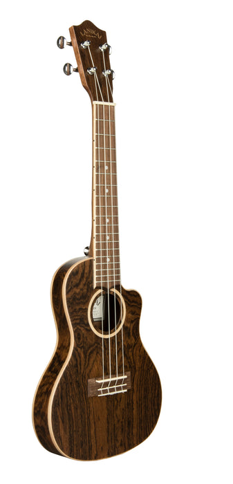 Lanikai FBCET-C Figured Bocote Thin Body Concert with Acoustic Electric Ukulele