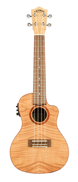 Lanikai FM-CEC Flame Maple Concert with Kula Preamp Acoustic Electric Ukulele