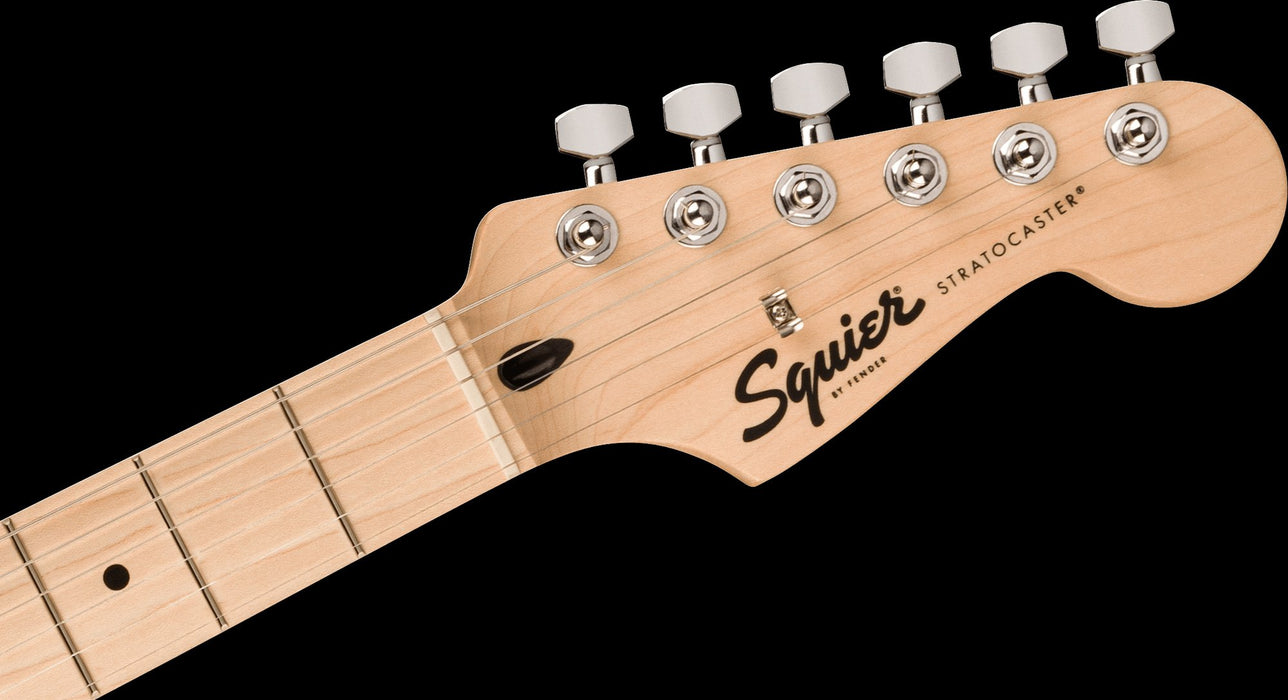 Squier Sonic Stratocaster HT H Maple Fingerboard White Pickguard Flash Pink