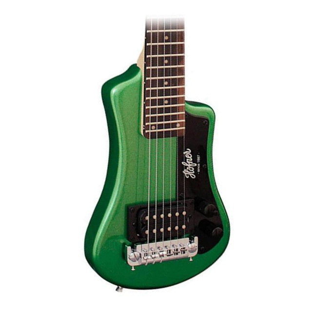 Hofner Shorty Travel Guitar Cadillac Green With Gig Bag