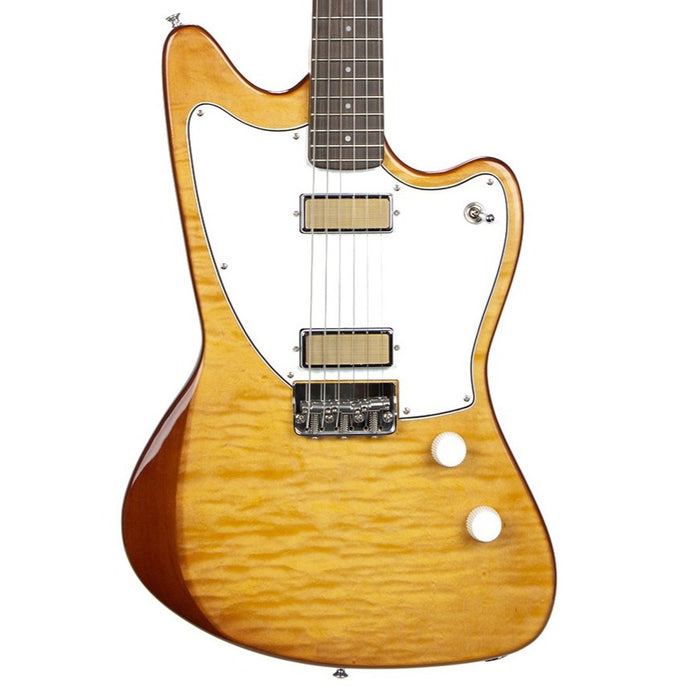 Harmony Limited Edition Silhouette Flame Maple Top Vintage Natural Electric Guitar