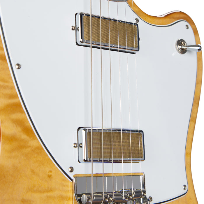 Harmony Limited Edition Silhouette Flame Maple Top Vintage Natural Electric Guitar