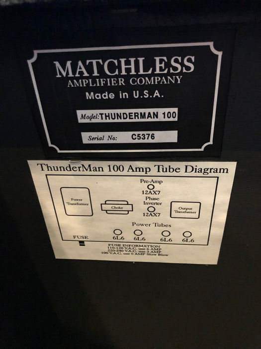 Pre Owned Matchless Thunderman 100 Bass Amp