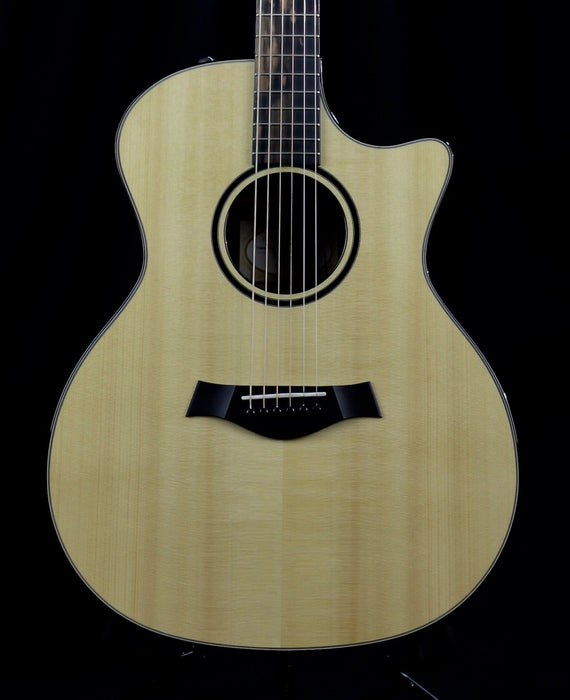 Pre Owned Taylor Custom GA Grand Auditorium Acoustic Electric Guitar Macassar Ebony Back & Sides Spruce Top OHSC