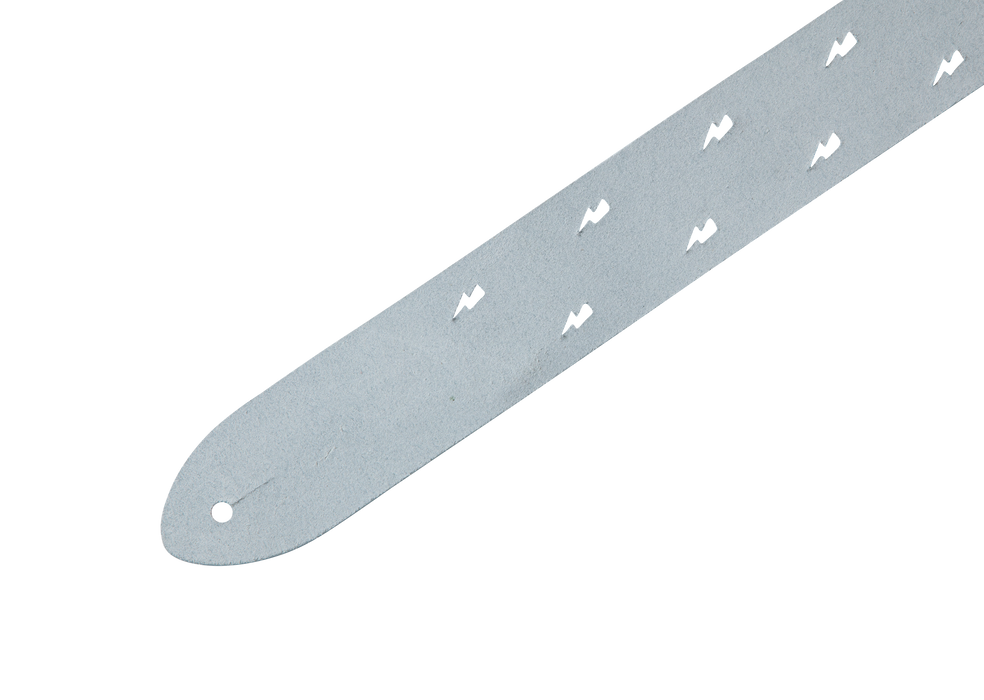 Levy's M12LBC-WHT 2" Wide White Chrome-tan Leather Guitar Strap