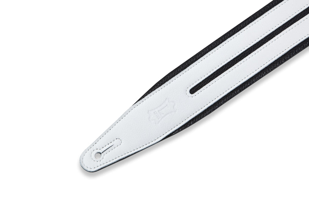 Levy's MG317DRS-BLK_WHT 2 1/2" Wide Black Garment Leather Straps