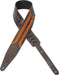 Levy's MGS317HWK-DBR 2 1/2" Garment Leather Guitar Strap