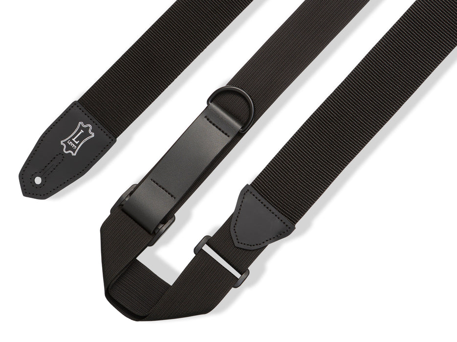 Levy's MRHP-BLK 2" Wide Polyester RipChord Guitar Strap.