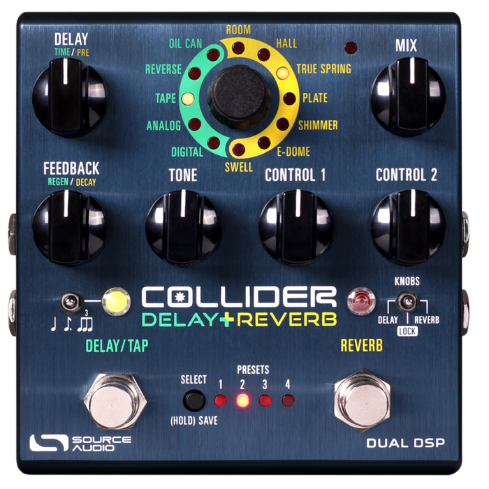 Source Audio Collider Stereo Delay / Reverb Guitar Effect Pedal
