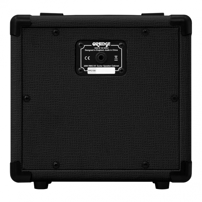 Orange PPC108BLK 1x8" 20-watt 8 ohm Closed Back Guitar Amp Cabinet - Black