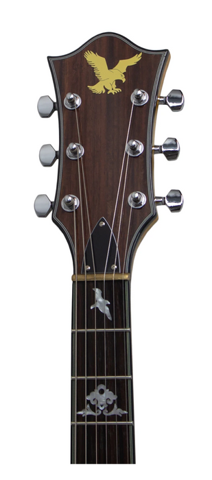 Eastwood Wolf Guitar Walnut Middle, Maple and Walnut Top and Back Guitar