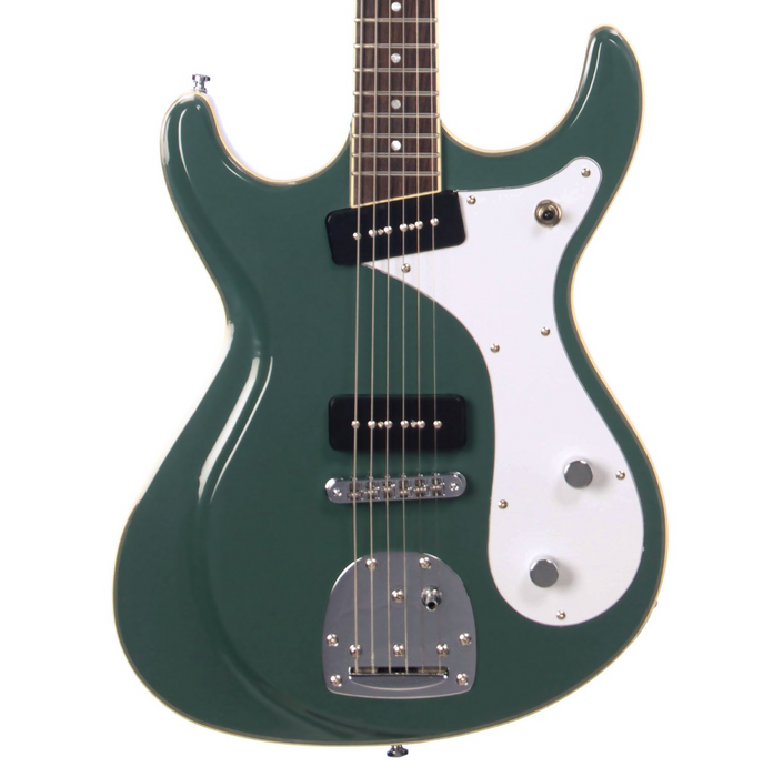 Eastwood Sidejack Deluxe Baritone Electric Guitar - Cadillac Green