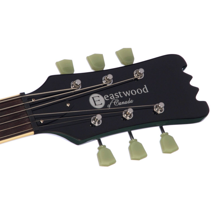 Eastwood Sidejack Deluxe Baritone Electric Guitar - Cadillac Green