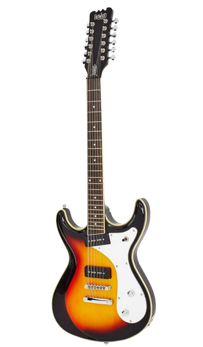 Eastwood Sidejack Standard 12 String Sunburst with Chrome Hardware