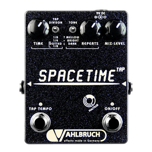 Vahlbruch SpaceTime Tap Black Echo Delay Guitar Effect Pedal