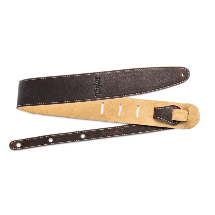 Taylor Strap Chocolate Brown Leather Suede Back 2.5"