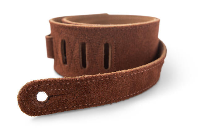 Taylor Strap Embroidered Suede Chocalate Brown 2.5"