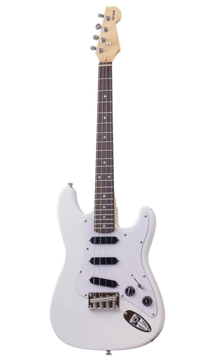 Eastwood S Style 4-String Tenor Guitar - White With Gig Bag