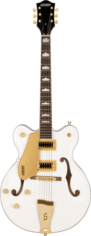 Gretsch G5422GLH Electromatic® Classic Hollow Body Double-Cut with Gold Hardware, Left-Handed, Laurel Fingerboard, Snowcrest White Electric Guitars