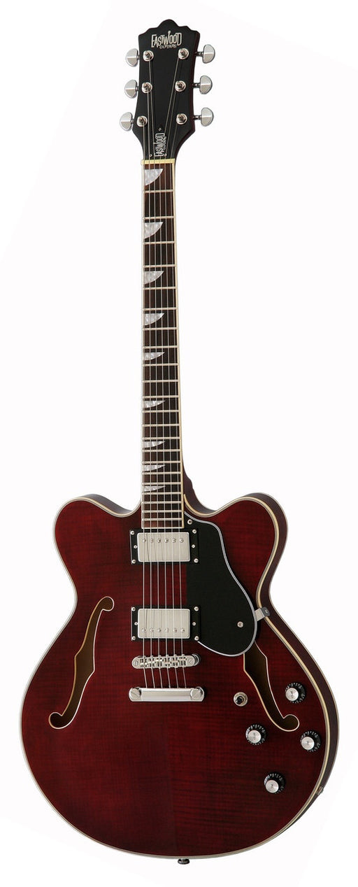 Eastwood Airline Classic 6 HB Semi Hollow Guitar Dark Cherry