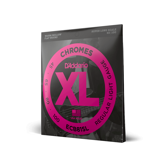 D'Addario ECB81SL Set Bass Chromes 45-100 Super Long Scale Strings
