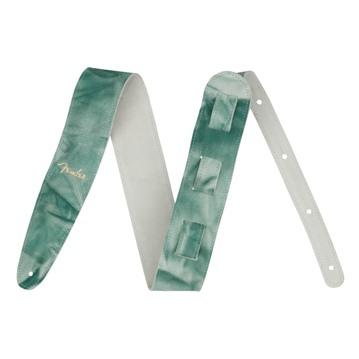 Fender Tie Dye Leather Strap Sage Green Straps
