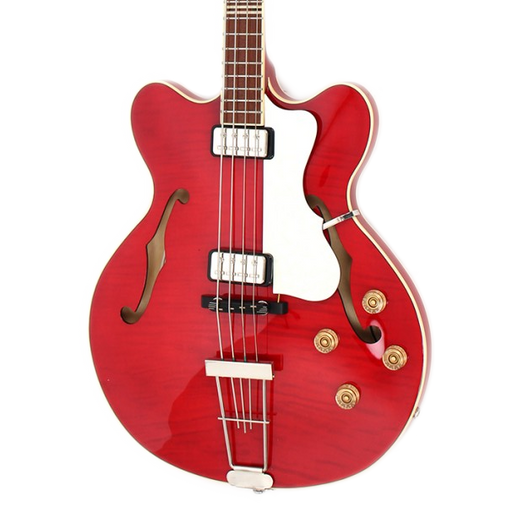 Hofner Contemporary Verythin Reissue Bass Transparent Red HCT-500/7-TR-O