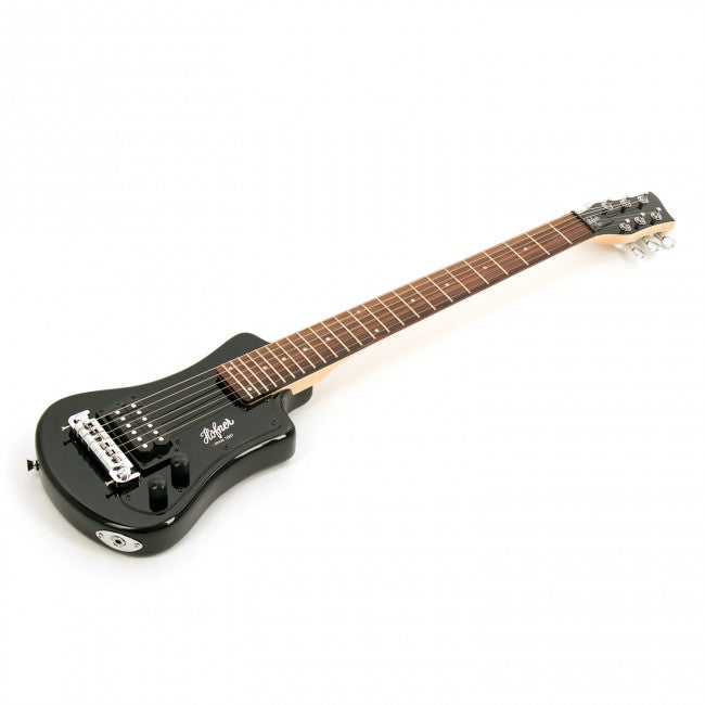 Hofner Shorty Travel Guitar Black With Gig Bag