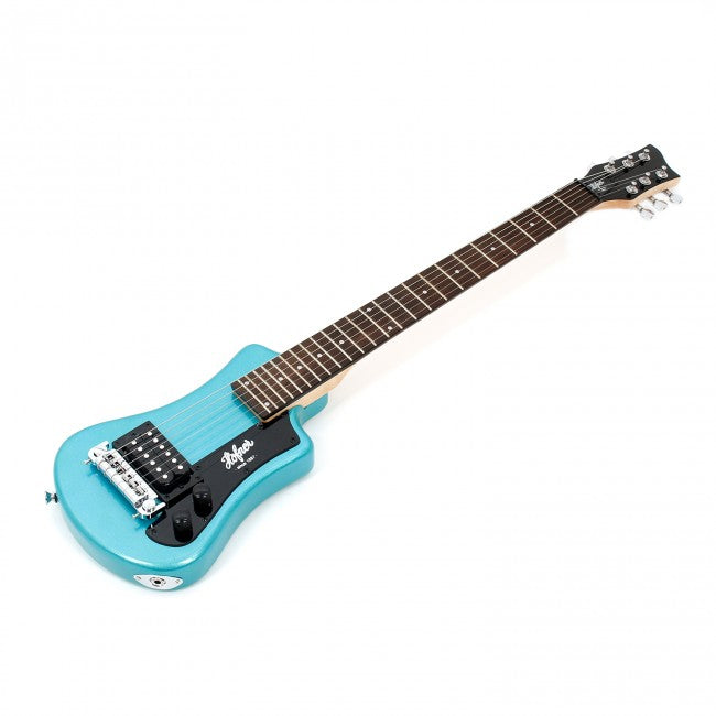 Hofner Shorty Travel Guitar Blue With Gig Bag