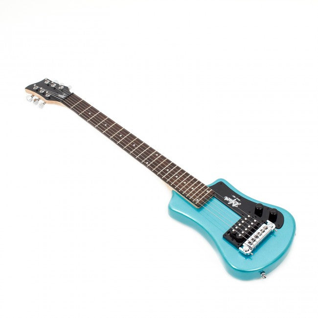 Hofner Shorty Travel Guitar Blue With Gig Bag