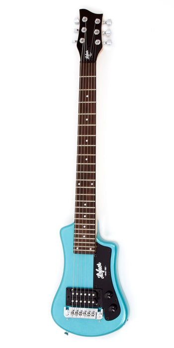 Hofner Shorty Travel Guitar Blue With Gig Bag