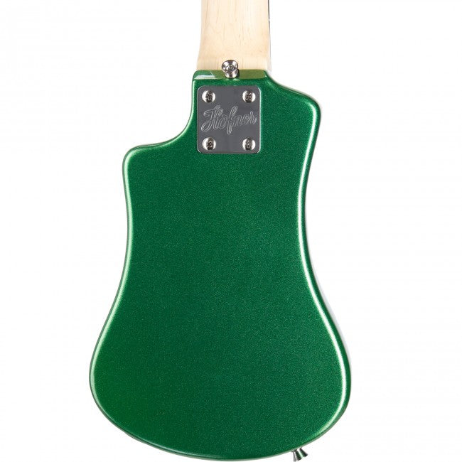 Hofner Shorty Travel Guitar Cadillac Green With Gig Bag