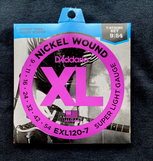D'Addario EXL120-7 Set Electric Guitar XL Super Light 7-string Strings