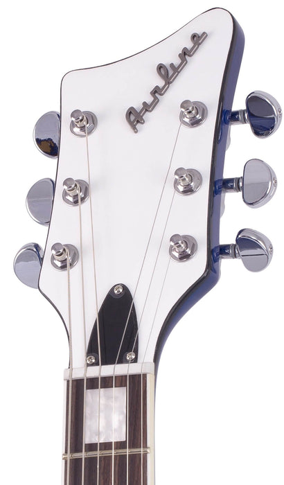 Eastwood Airline Map FM Guitar Flame Maple Top - Blueburst Flame