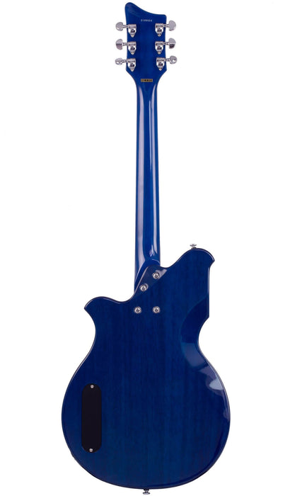 Eastwood Airline Map FM Guitar Flame Maple Top - Blueburst Flame