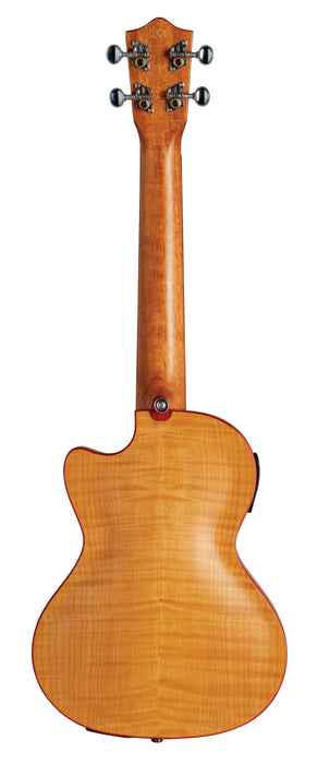 Lanikai FM-CETT Flame Maple Thin Tenor Ukulele Electric Natural with Gig Bag