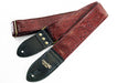 Couch Paisley Oxblood Guitar Strap With Custom Bronze Hardware - L089