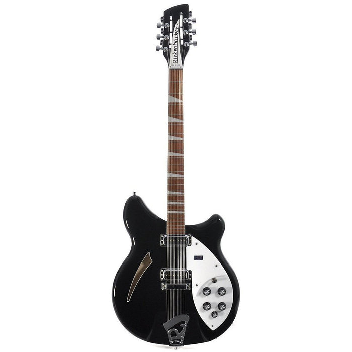 Rickenbacker 360/12 Jetglo Semi Hollow Black Guitar With OHSC
