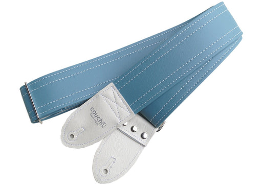 Couch Lake Placid Blue Double Stitch Guitar Strap - L120