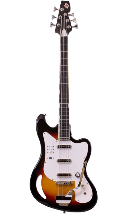 Eastwood Airline TB64 6-String Bass - Sunburst