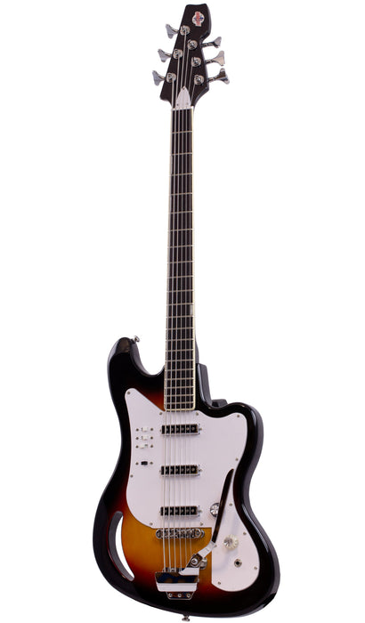 Eastwood Airline TB64 6-String Bass - Sunburst